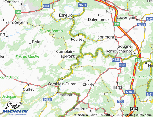 Mappa MICHELIN Comblain-au-Pont - ViaMichelin