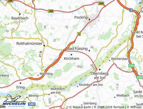 MICHELIN Kirchham map - ViaMichelin