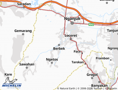 MICHELIN Berbek map - ViaMichelin
