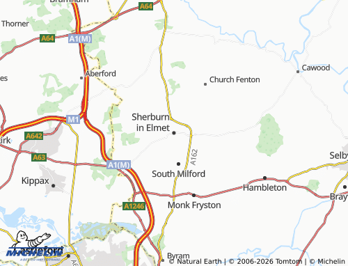 MICHELIN Sherburn in Elmet map - ViaMichelin
