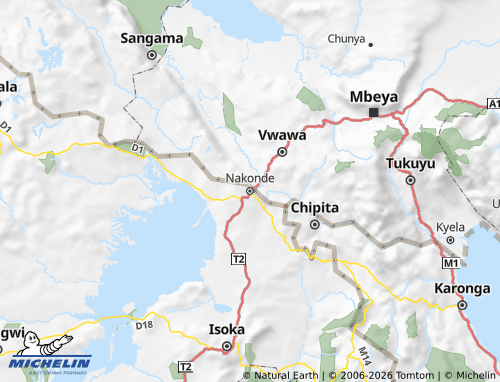 Mappa MICHELIN Nakonde - ViaMichelin