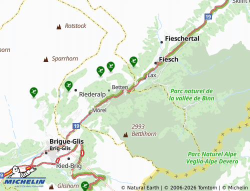 MICHELIN Grengiols map - ViaMichelin