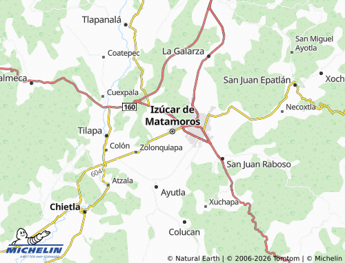Mappa MICHELIN Izúcar de Matamoros - ViaMichelin