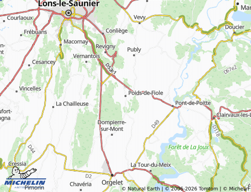 Carte MICHELIN Poids-de-Fiole - ViaMichelin