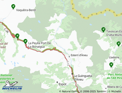 MICHELIN Isavarre map - ViaMichelin