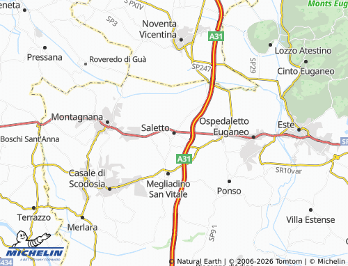 Mappa MICHELIN Saletto - ViaMichelin