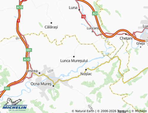 MICHELIN Lunca Mureșului map - ViaMichelin