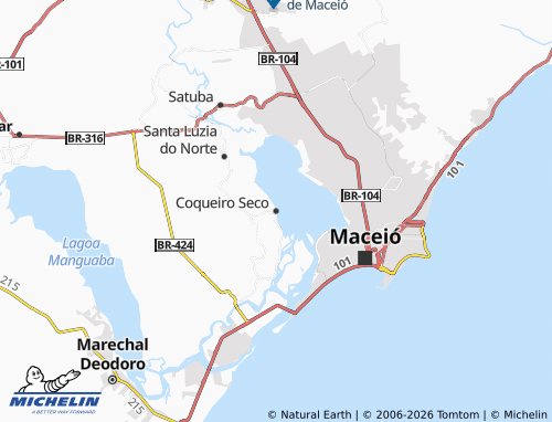 MICHELIN Coqueiro Seco map - ViaMichelin