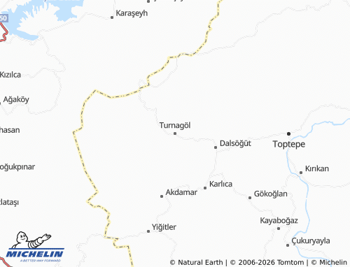 MICHELIN Turnagöl map - ViaMichelin
