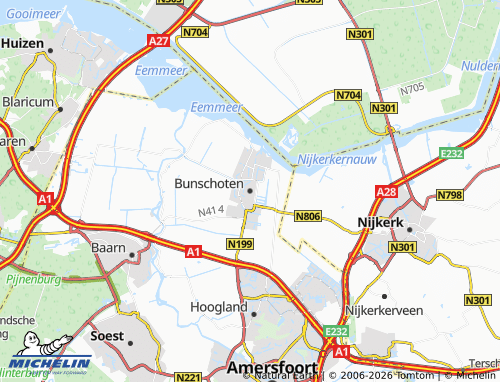 Carte MICHELIN Bunschoten - ViaMichelin