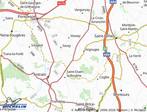 MICHELIN Montanel map - ViaMichelin