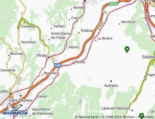 MICHELIN Le Port de Saint-Gervais map - ViaMichelin