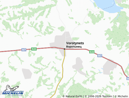 MICHELIN-Landkarte Vorotynets - ViaMichelin