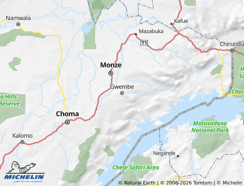 MICHELIN-Landkarte Gwembe - ViaMichelin