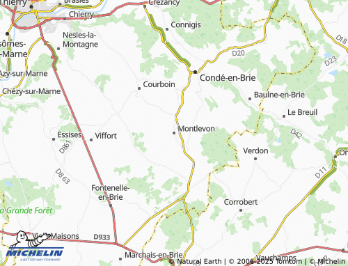 MICHELIN Montlevon map - ViaMichelin