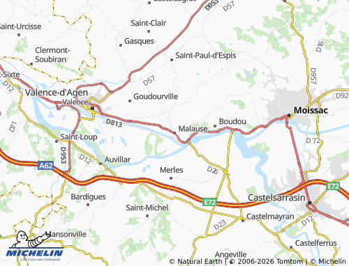Mappa MICHELIN Malause - ViaMichelin