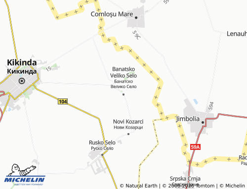 MICHELIN Banatsko Veliko Selo map - ViaMichelin