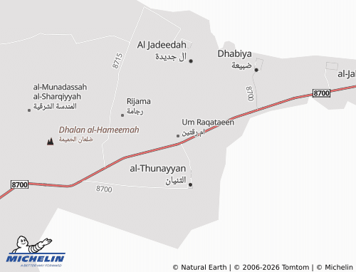 MICHELIN Umm Raqtain map - ViaMichelin
