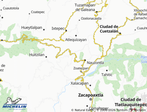 Mapa MICHELIN Xochitlán de Vicente Suárez - ViaMichelin