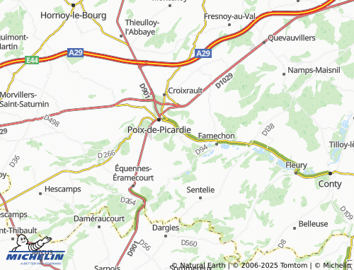 Carte MICHELIN Blangy-sous-Poix - ViaMichelin
