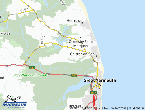 Carte MICHELIN Mautby - ViaMichelin