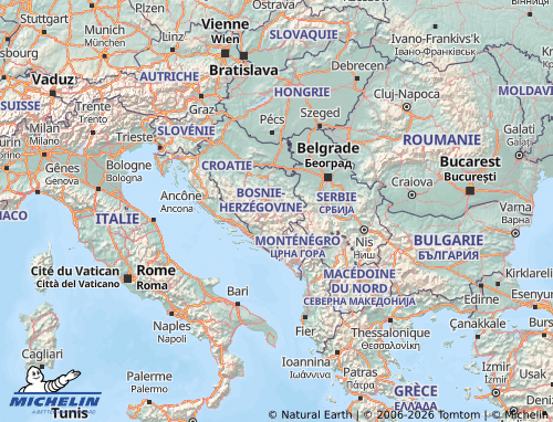 Mappa MICHELIN Bosnia ed Erzegovina - ViaMichelin