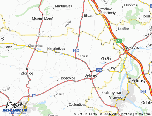 Mapa MICHELIN Černuc - ViaMichelin