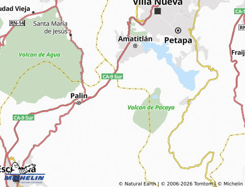 MICHELIN San Vicente Pacaya map - ViaMichelin