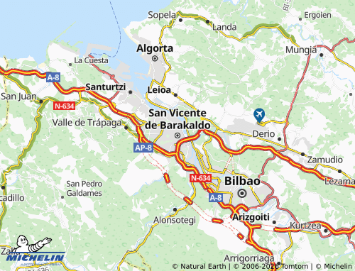 Mapa MICHELIN San Vicente de Barakaldo - ViaMichelin