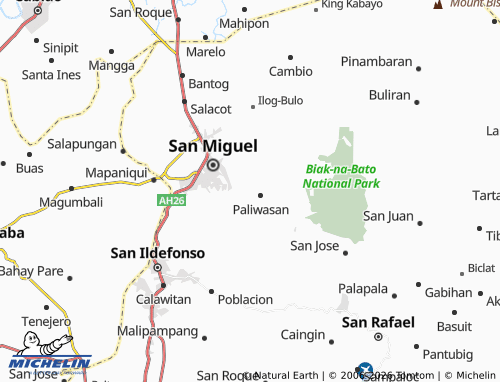 MICHELIN Salangan map - ViaMichelin
