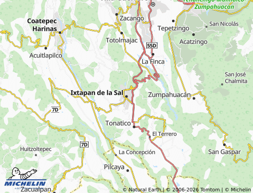 Kaart MICHELIN Ixtapan de la Sal - ViaMichelin