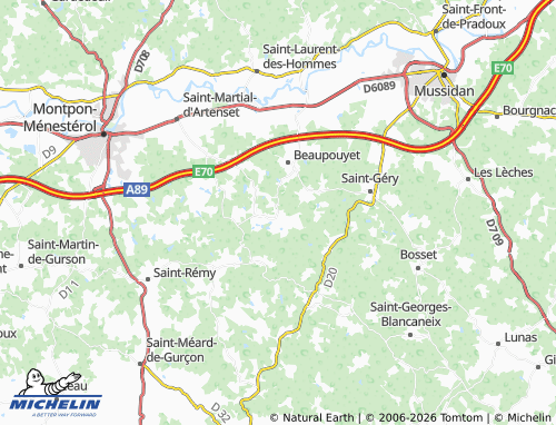 Mapa MICHELIN Lalinde - ViaMichelin