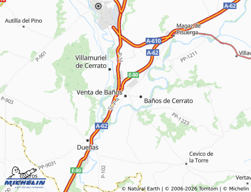 MICHELIN Venta de Baños map - ViaMichelin