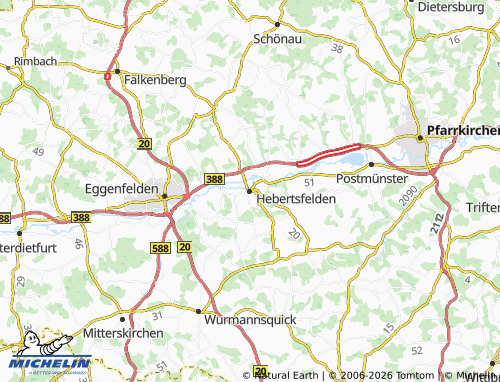 Mapa MICHELIN Hebertsfelden - ViaMichelin