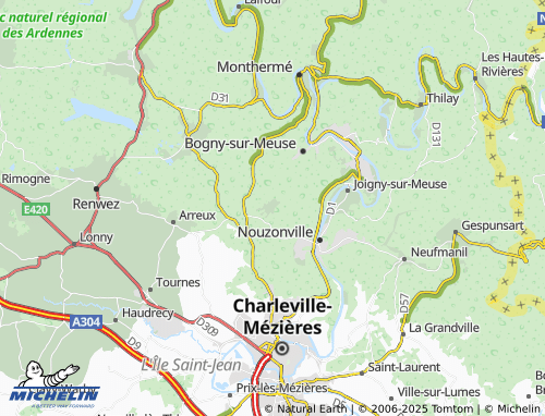 MICHELIN Meillier-Fontaine map - ViaMichelin