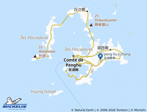 MICHELIN Penghu County map - ViaMichelin