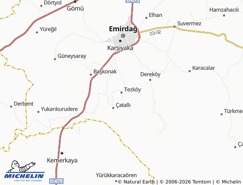 Mappa MICHELIN Tezköy - ViaMichelin