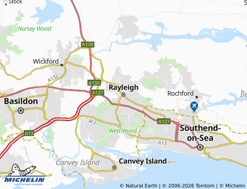 MICHELIN Rayleigh map - ViaMichelin