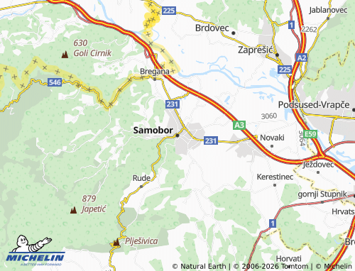 Mapa MICHELIN Samobor - ViaMichelin