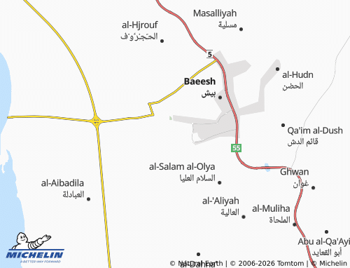 MICHELIN-Landkarte al-Fawarsa - ViaMichelin