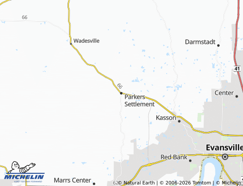 Mappa MICHELIN Parkers Settlement - ViaMichelin