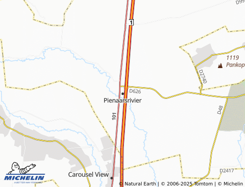 MICHELIN Pienaarsrivier map - ViaMichelin