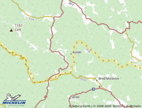 Mappa MICHELIN Kostel - ViaMichelin