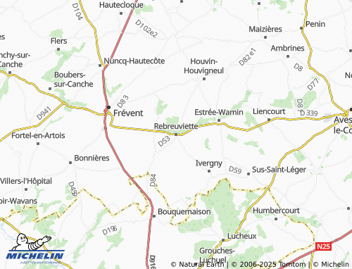 Carte MICHELIN Rebreuviette - ViaMichelin