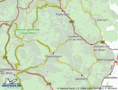 Mapa MICHELIN Urspringen - ViaMichelin