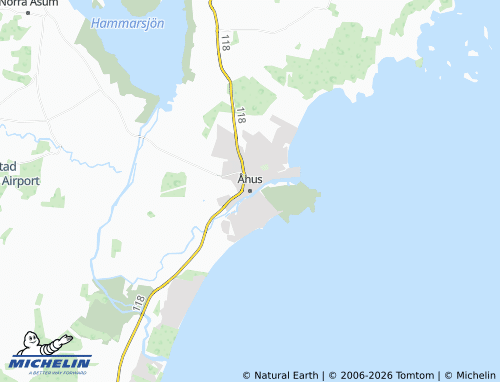 Carte MICHELIN Åhus - ViaMichelin