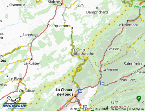 MICHELIN Fournet-Blancheroche map - ViaMichelin
