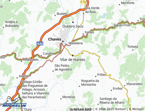 MICHELIN Vilar de Nantes map - ViaMichelin
