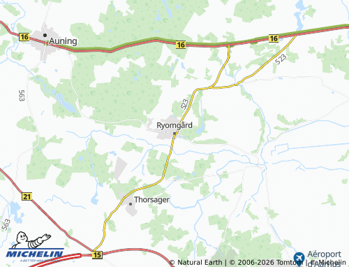 Mapa MICHELIN Ryomgård - ViaMichelin