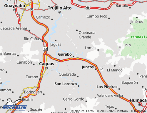 Carte MICHELIN Gurabo - ViaMichelin